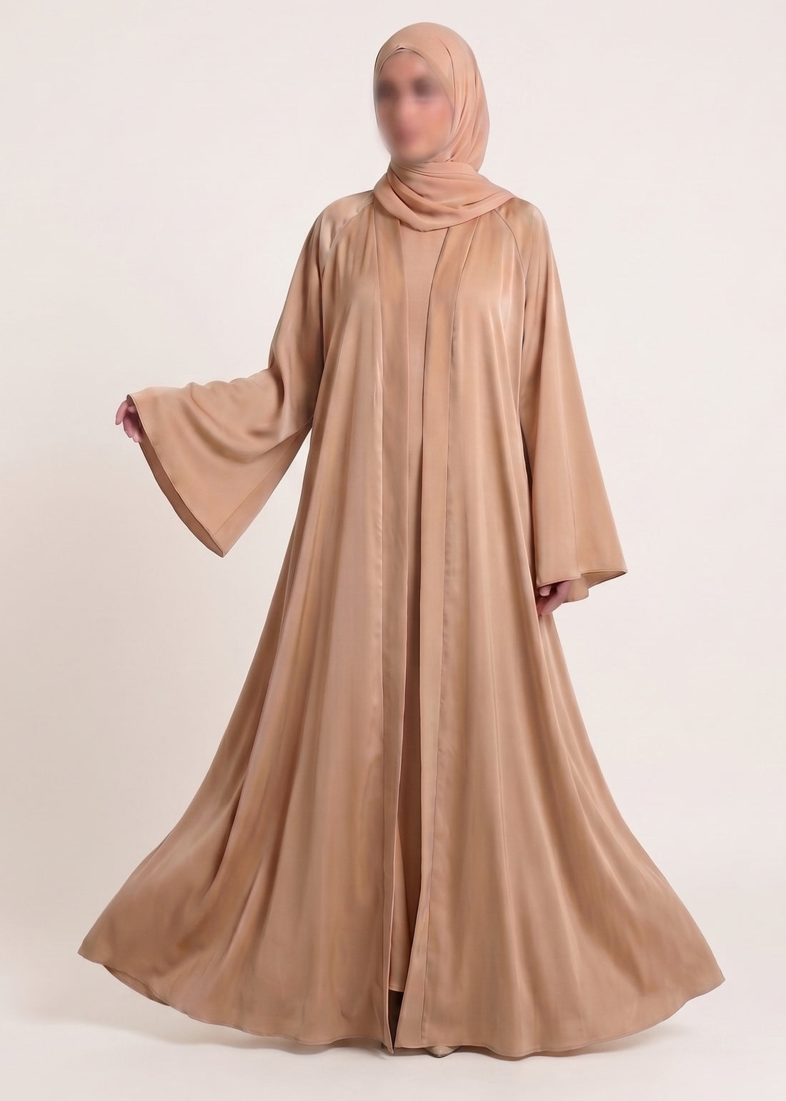 Malaika Open Abaya - Sand