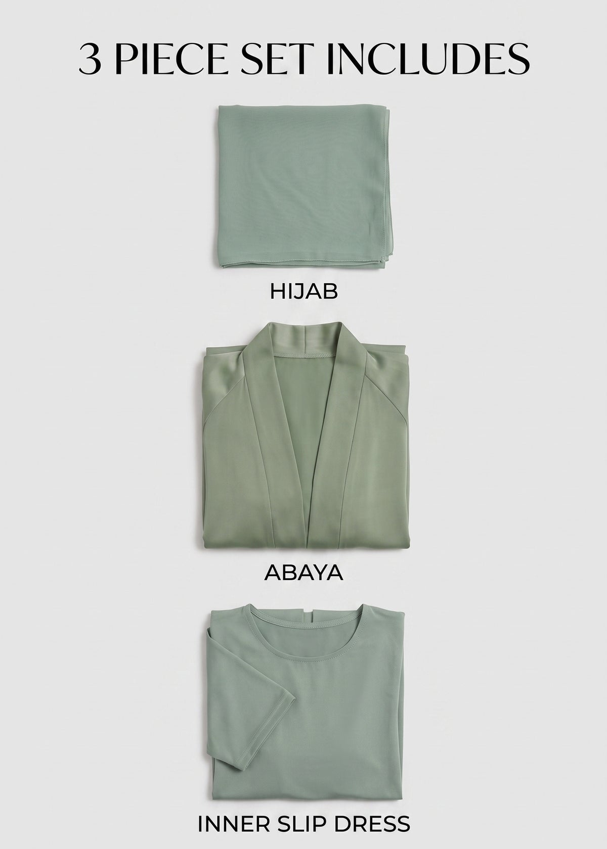 Malaika Open Abaya - Green