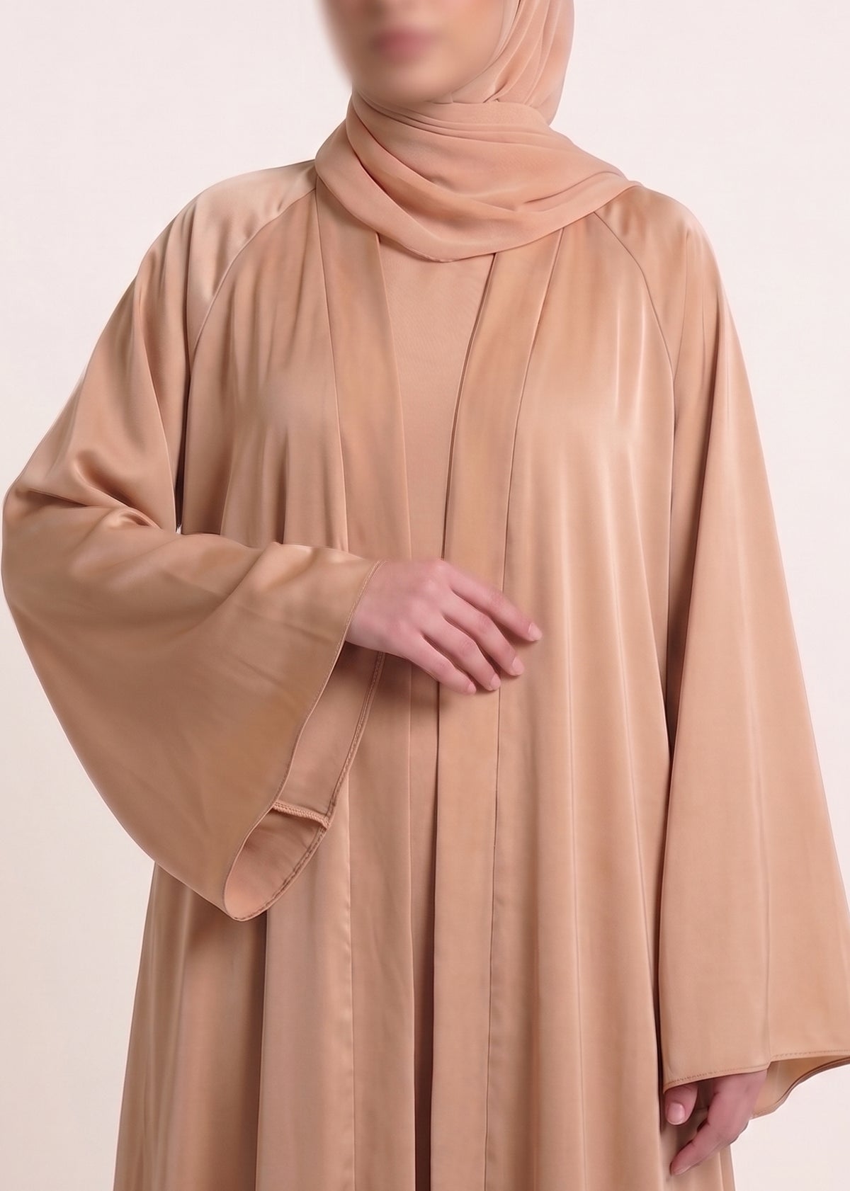 Malaika Open Abaya - Sand