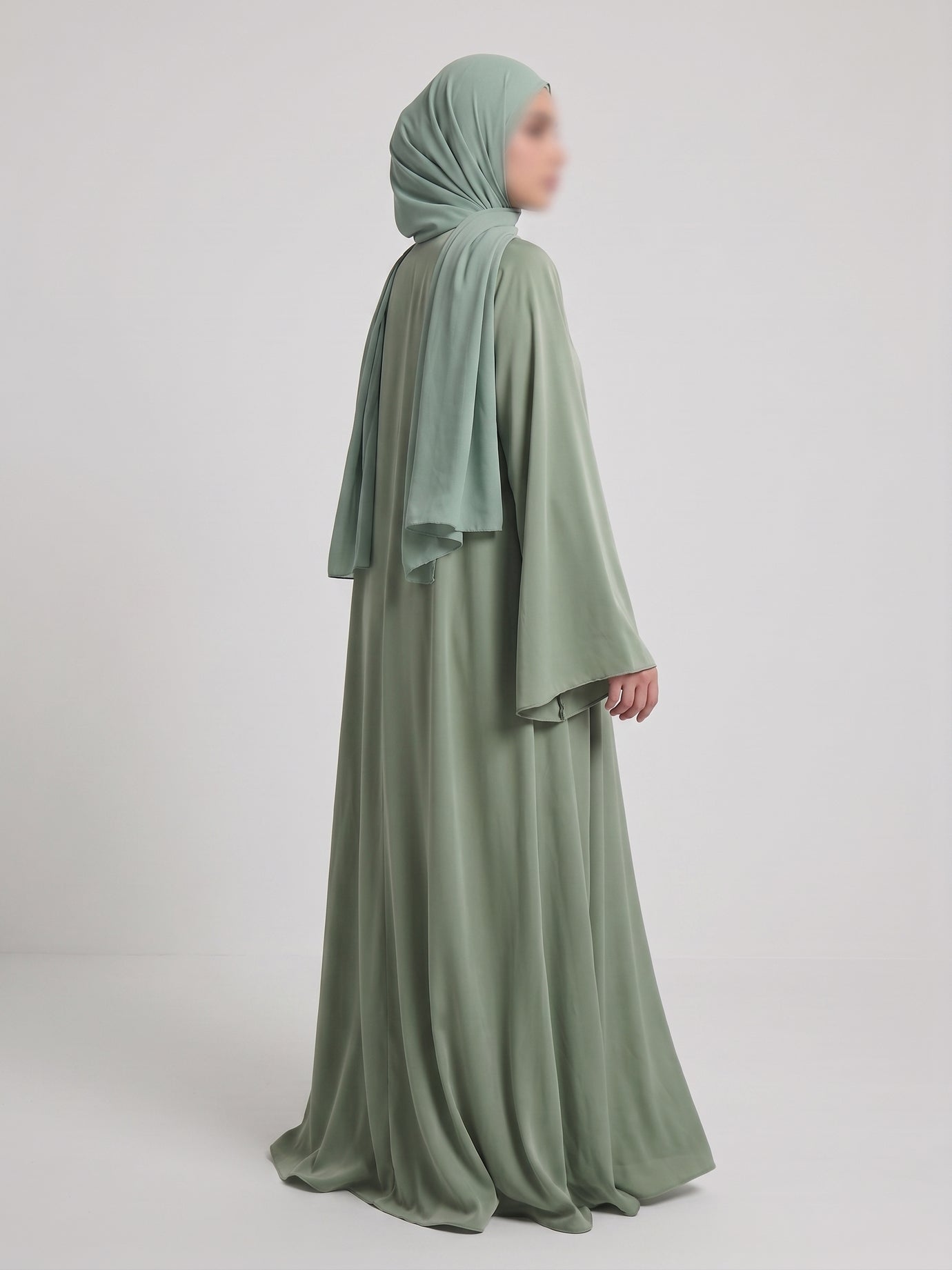 Malaika Open Abaya - Green