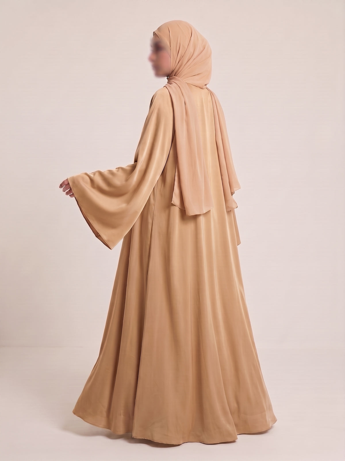 Malaika Open Abaya - Sand