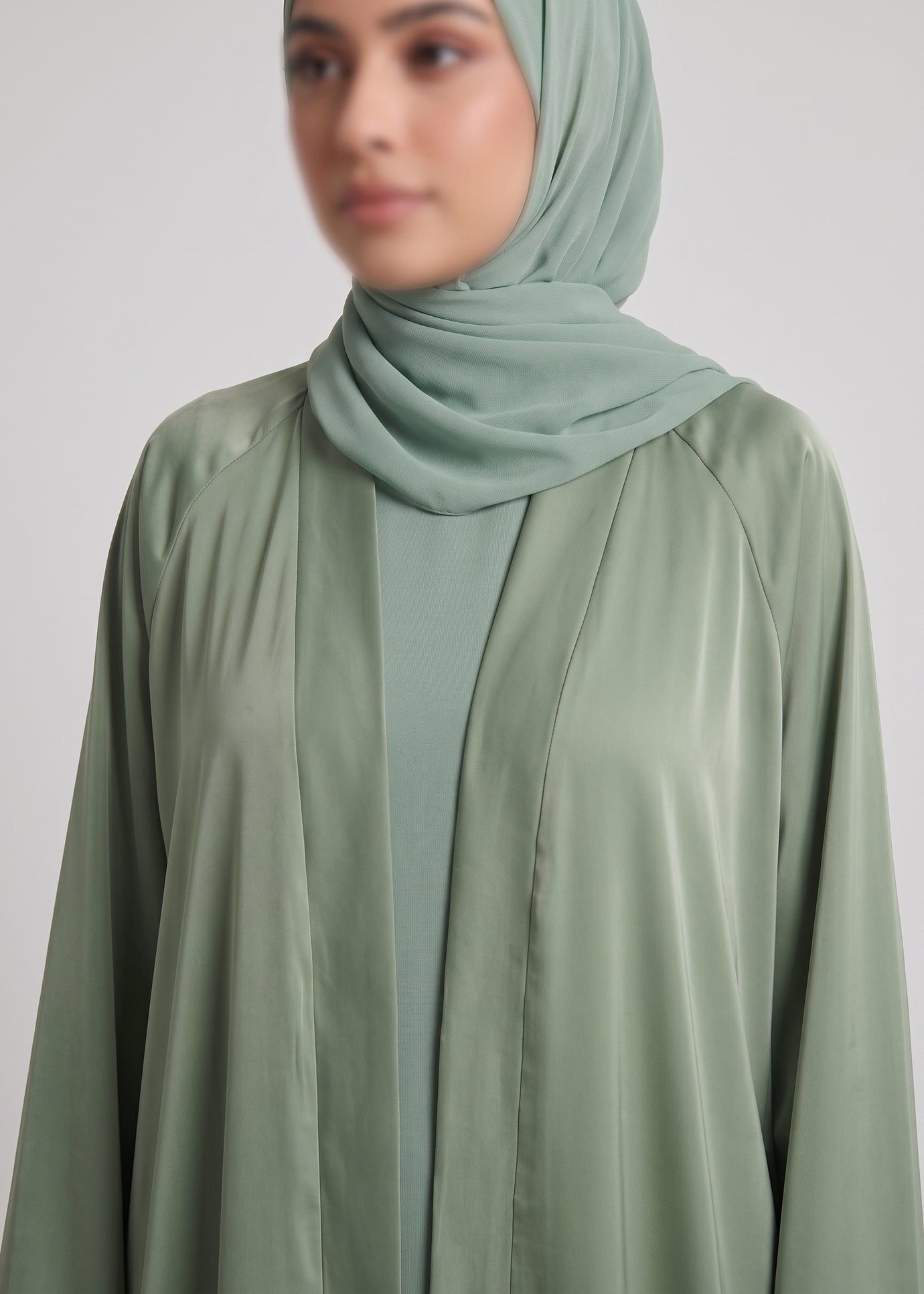 Malaika Open Abaya - Green